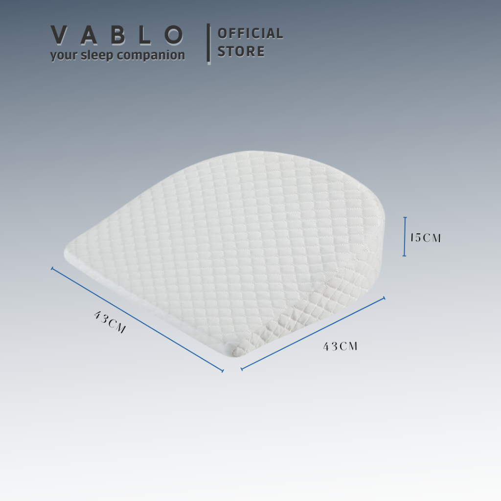 Vablo Snuru Bantal Sandaran Bayi Wedge Pillow Memory Foam Miring Anti Gumoh Wool Knitting - Gambar 2