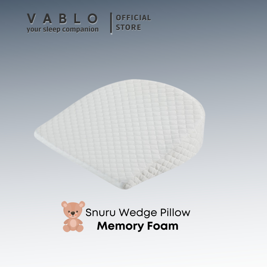 Vablo Snuru Bantal Sandaran Bayi Wedge Pillow Memory Foam Miring Anti Gumoh Wool Knitting - Gambar 3