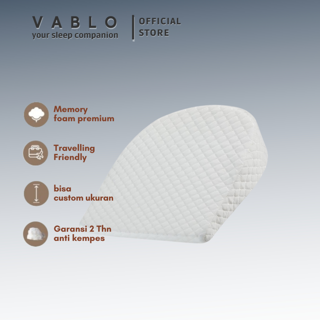 Vablo Snuru Bantal Sandaran Bayi Wedge Pillow Memory Foam Miring Anti Gumoh Wool Knitting - Gambar 5