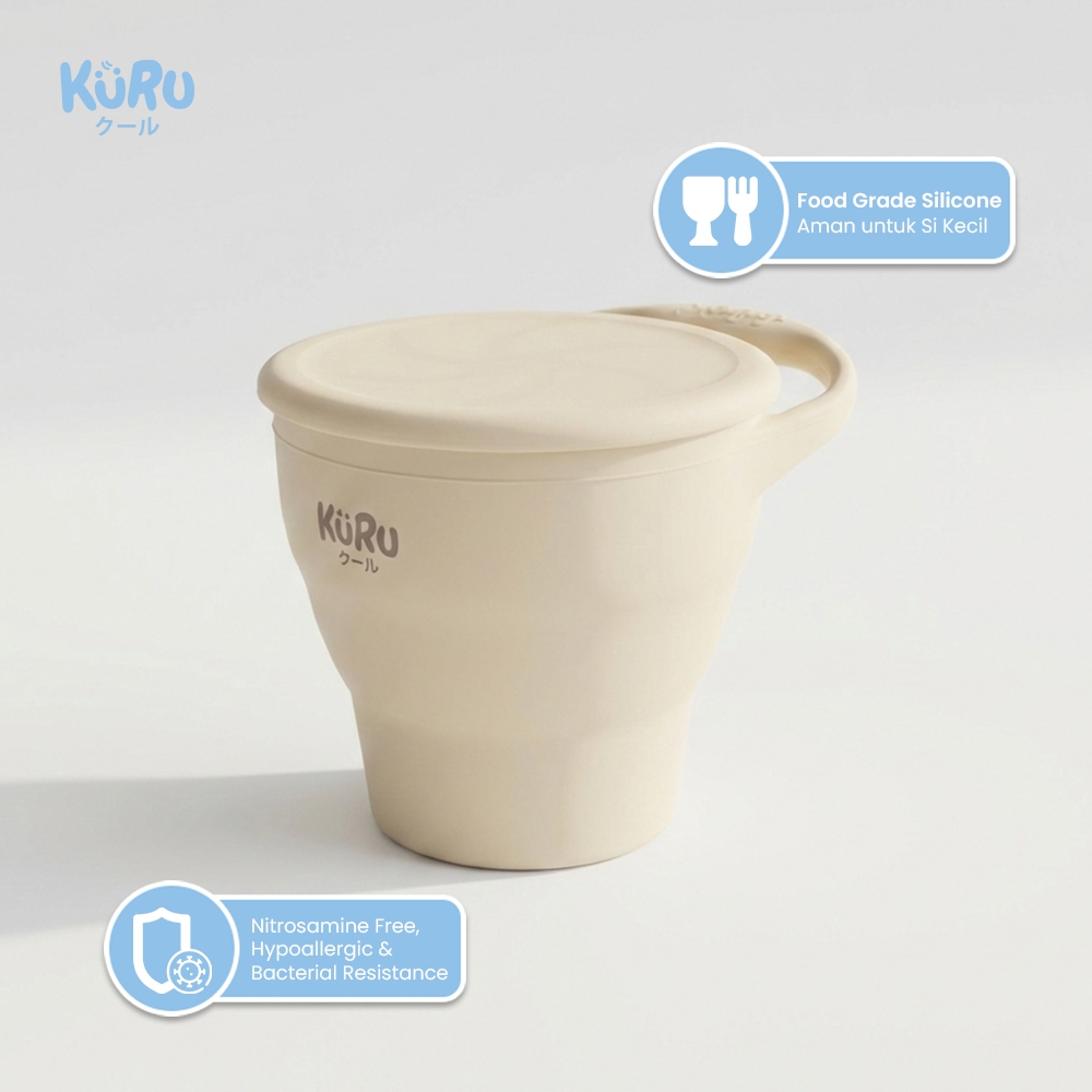 Wadah Camilan Anak Silikon Kuru SC10 Portable Snack Cup Food Grade BPA Free - Gambar 2