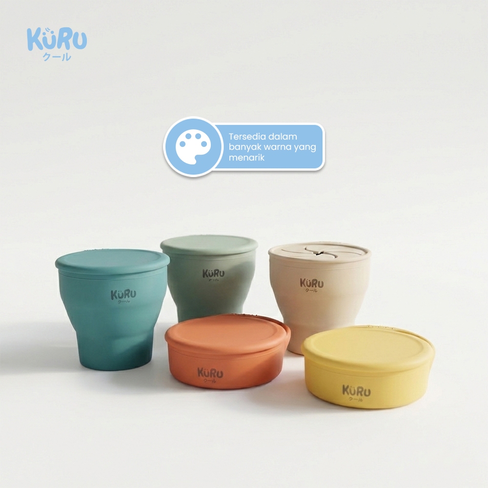 Wadah Camilan Anak Silikon Kuru SC10 Portable Snack Cup Food Grade BPA Free - Gambar 5