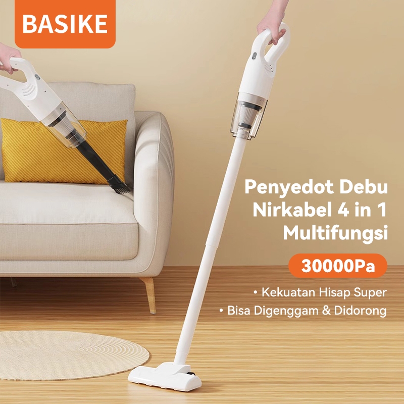 BASIKE Penyedot Debu Nirkabel 4 in 1 Portabel 30000Pa Seri LT1S