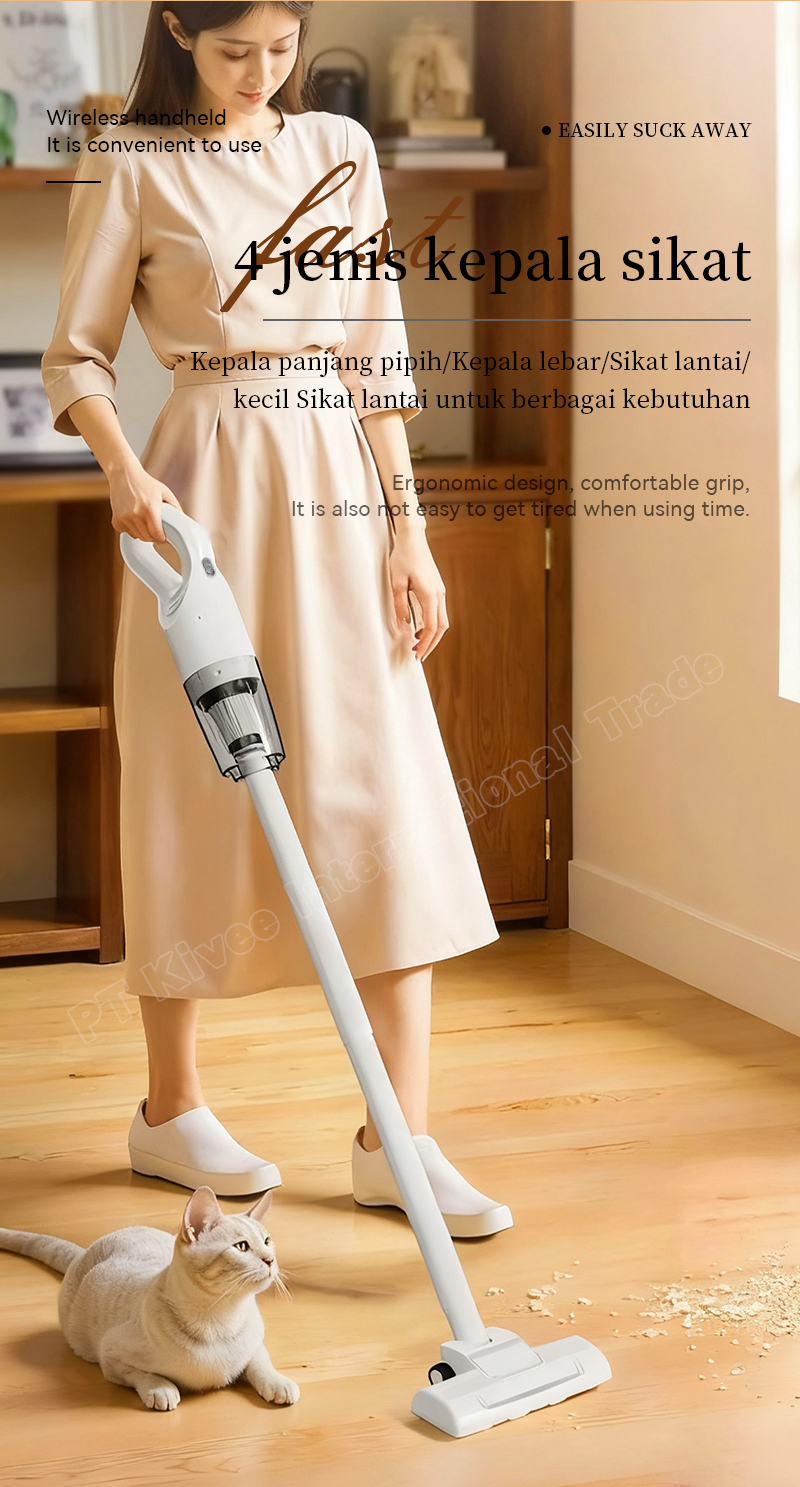BASIKE Penyedot Debu Nirkabel 4 in 1 Portabel 30000Pa Seri LT1S - Gambar 13