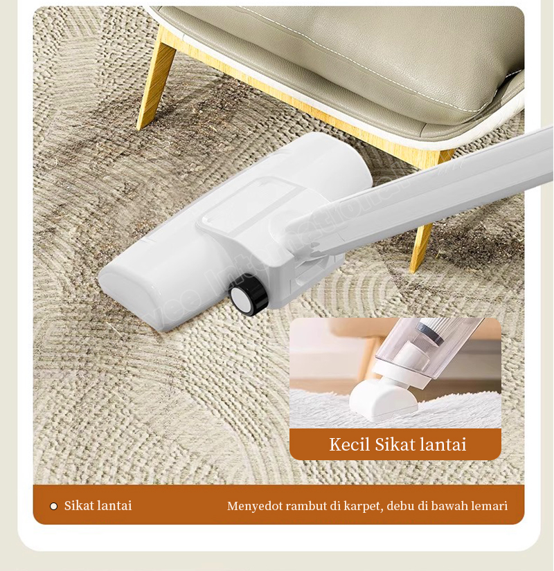 BASIKE Penyedot Debu Nirkabel 4 in 1 Portabel 30000Pa Seri LT1S - Gambar 16