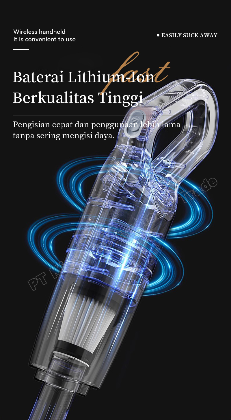 BASIKE Penyedot Debu Nirkabel 4 in 1 Portabel 30000Pa Seri LT1S - Gambar 20