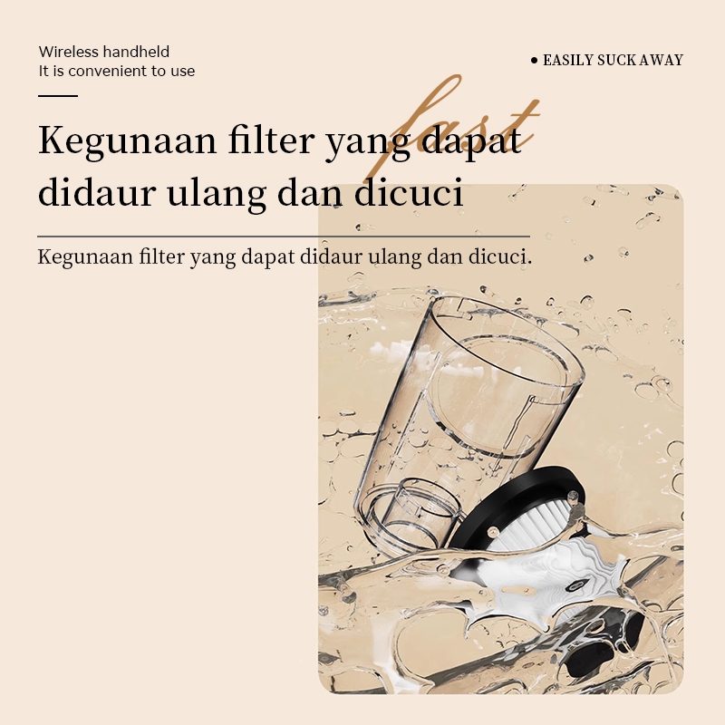 BASIKE Penyedot Debu Nirkabel 4 in 1 Portabel 30000Pa Seri LT1S - Gambar 7