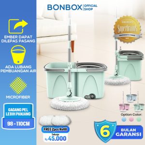 BONBOX Premium Alat Pel BCT706 Ember Terpisah Spin Mop Roda  4. Deskripsi Produk