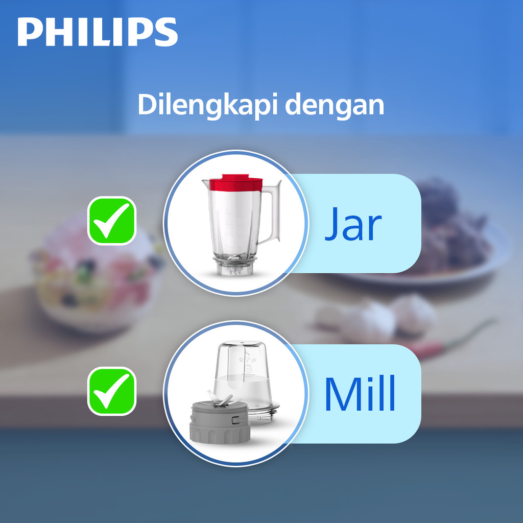 Blender Philips Plastik 1 Liter HR2042/13 Merah - Mesin Jus & Dry Mill Serbaguna Terbaik - Gambar 5