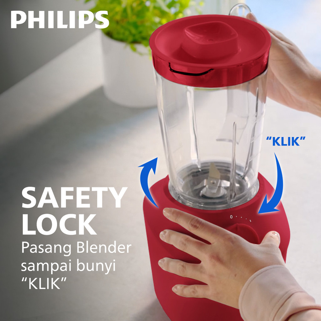 Blender Philips Plastik 1 Liter HR2042/13 Merah - Mesin Jus & Dry Mill Serbaguna Terbaik - Gambar 12