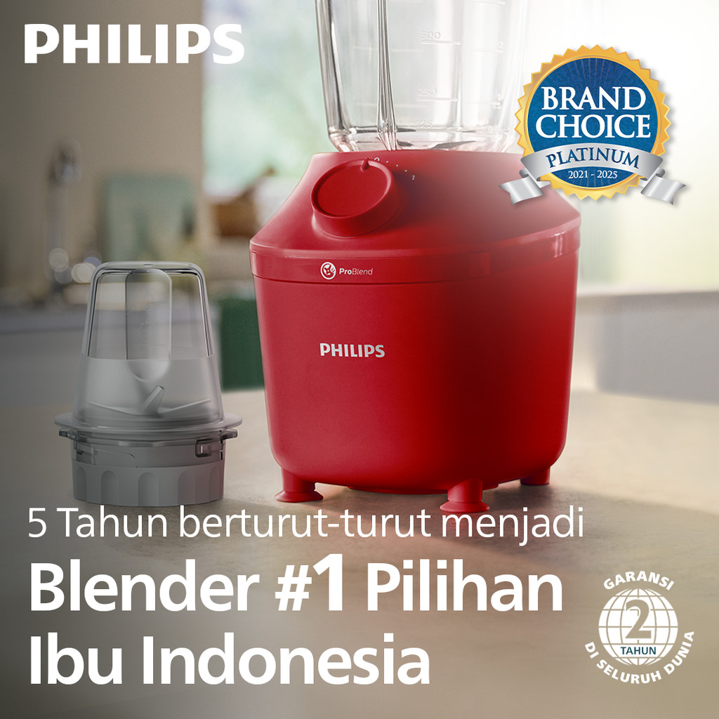 Blender Philips Plastik 1 Liter HR2042/13 Merah - Mesin Jus & Dry Mill Serbaguna Terbaik - Gambar 13