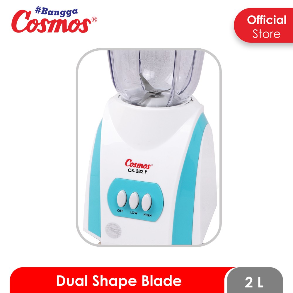Cosmos Blender CB-282 P 2 Liter Plastik Original + Dry & Wet Mill - Gambar 5
