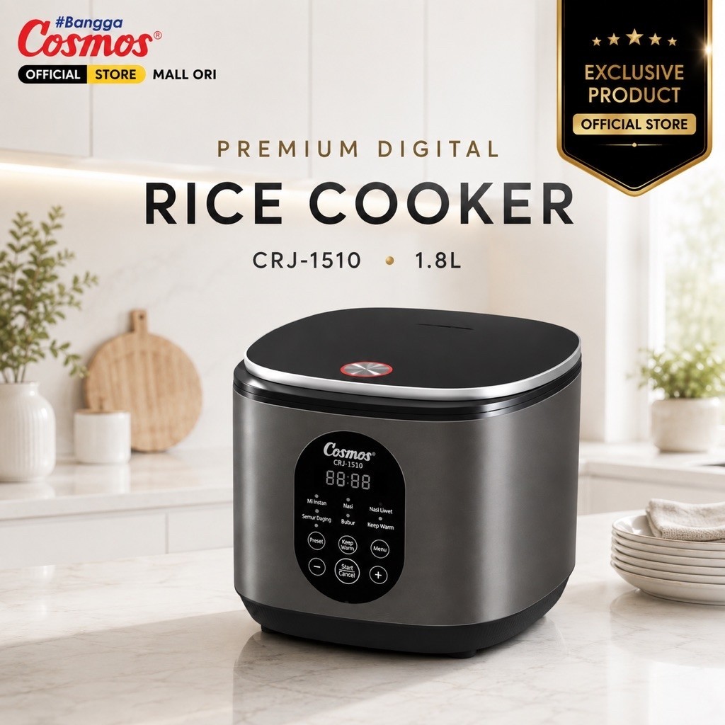 Cosmos Rice Cooker Digital CRJ-1510 1,8L Panel Touchscreen 6 in 1