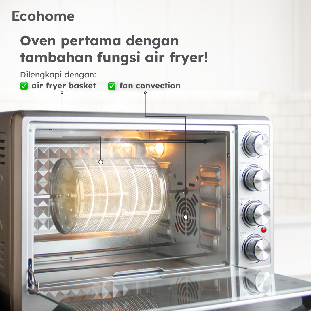 Ecohome Oven Platinum EOP888 38L Low Watt Air Fryer Multifungsi - Gambar 12