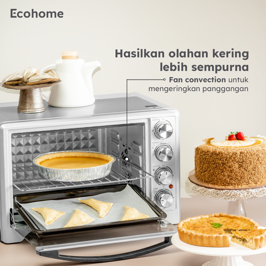 Ecohome Oven Platinum EOP888 38L Low Watt Air Fryer Multifungsi - Gambar 16