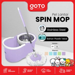 GOTO Abel Spin Mop Alat Pel Lantai Otomatis Putar 360 Praktis