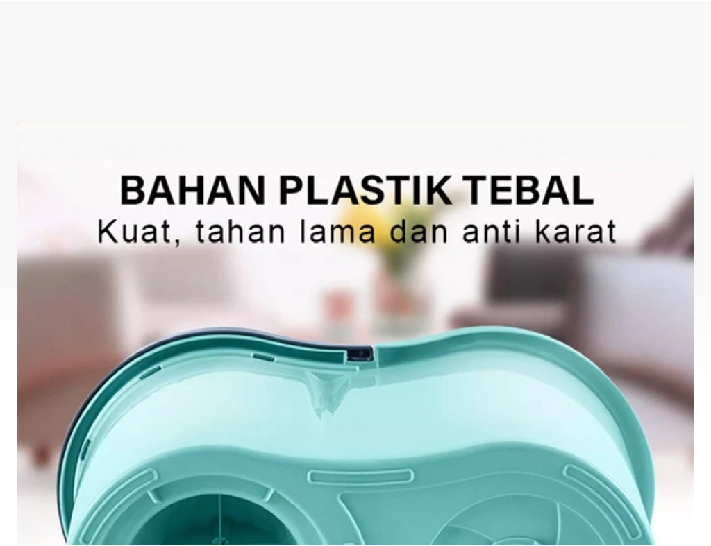GOTO Abel Spin Mop Alat Pel Lantai Otomatis Putar 360 Praktis - Gambar 9