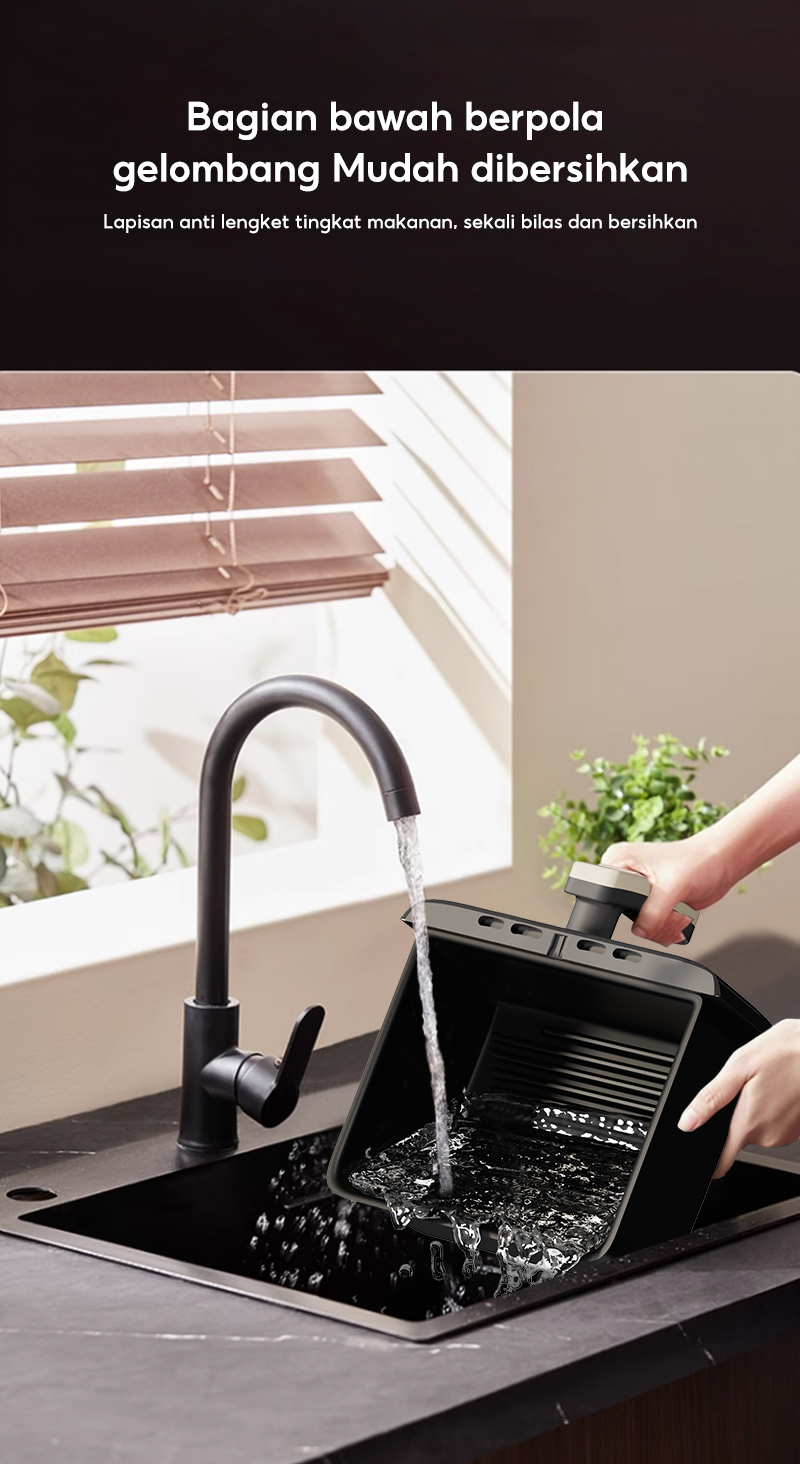 HAN RIVER Air Fryer 4.2 Liter HRAF03WT Penggoreng Udara Low Watt 800W Anti Lengket Garansi 2 Tahun - Gambar 19
