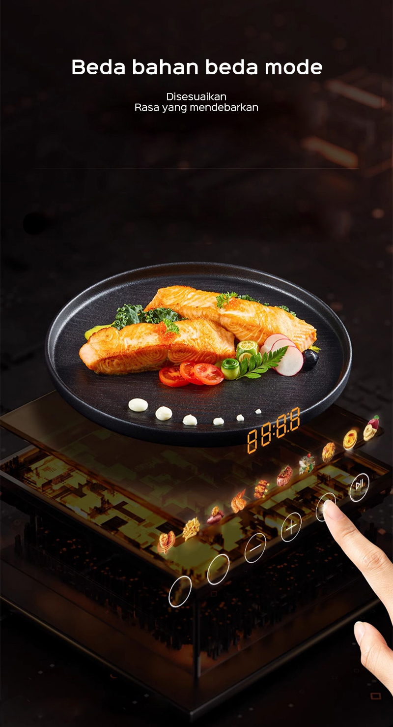 HAN RIVER Air Fryer 8 Liter HRAF02 Low Watt 650W Penggorengan Bebas Minyak - Gambar 13