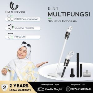 HAN RIVER Penyedot Debu Nirkabel 5 in 1 Portabel 20000Pa Multifungsi Ringan