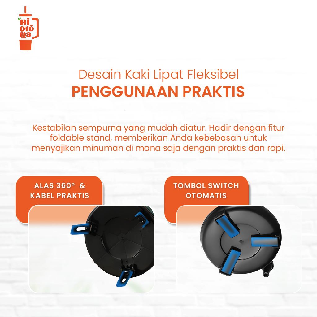 HIDRONA SH01 Teko Listrik Stainless Steel 2L Pemanas Air Otomatis 500W - Gambar 7
