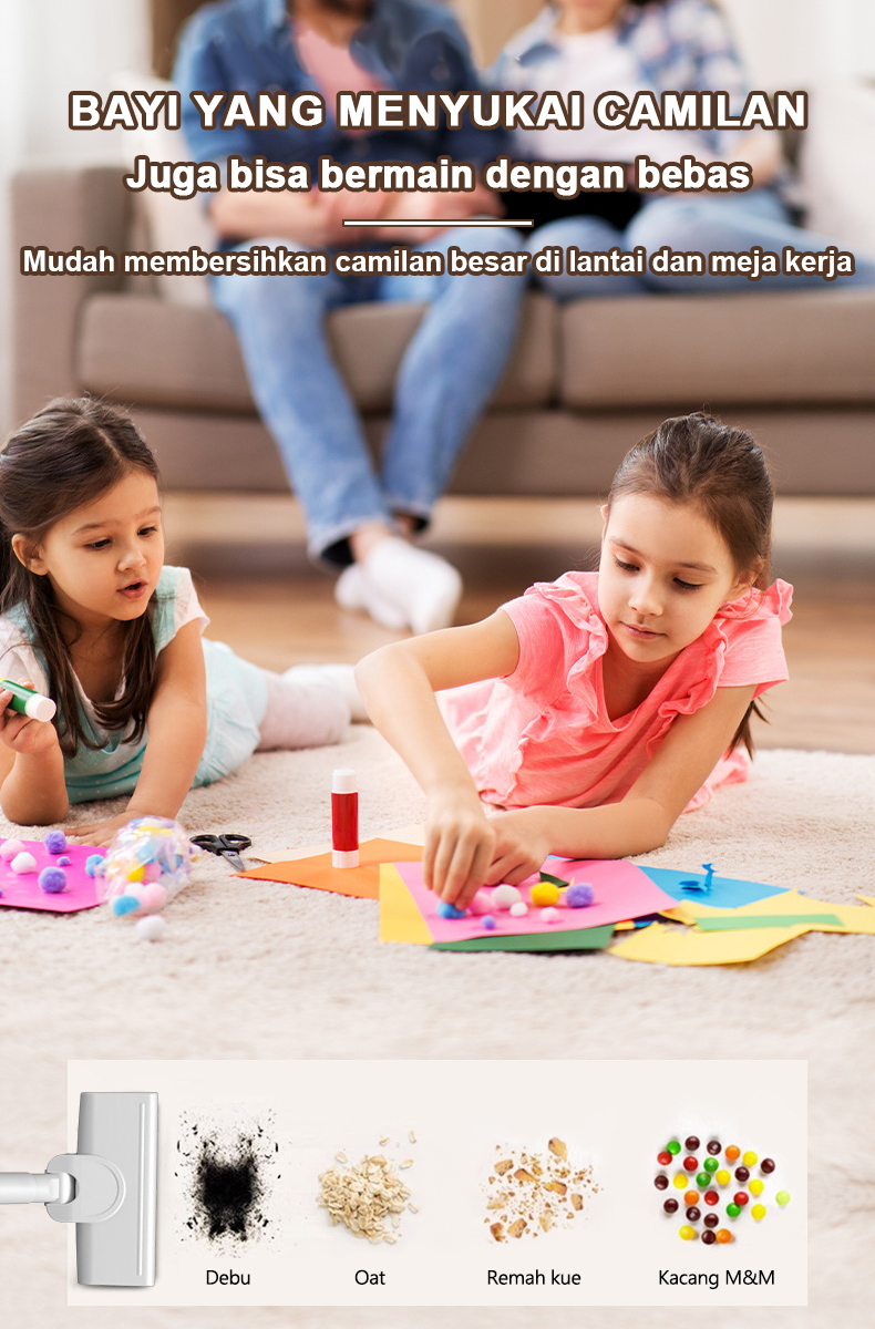 MAIMEITE Penyedot Debu Nirkabel 5 in 1 Vakum Portabel 20000Pa - Gambar 13
