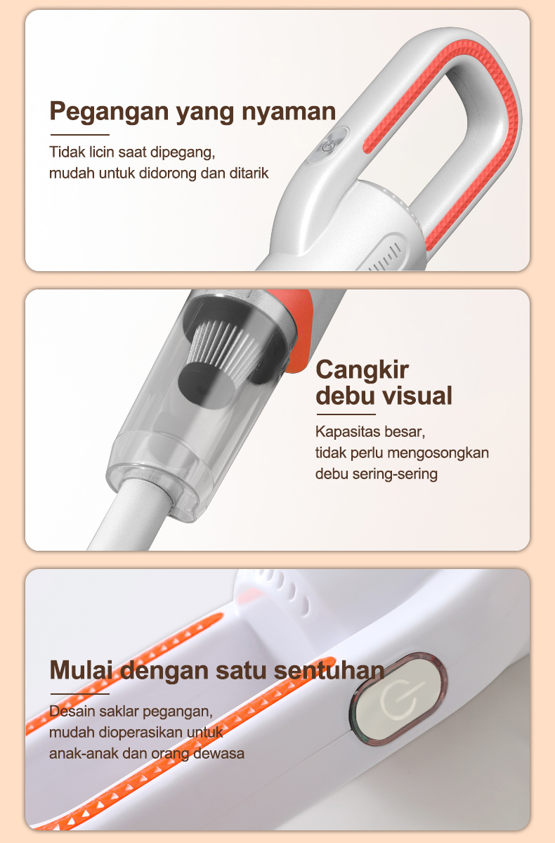 MAIMEITE Penyedot Debu Nirkabel 5 in 1 Vakum Portabel 20000Pa - Gambar 16