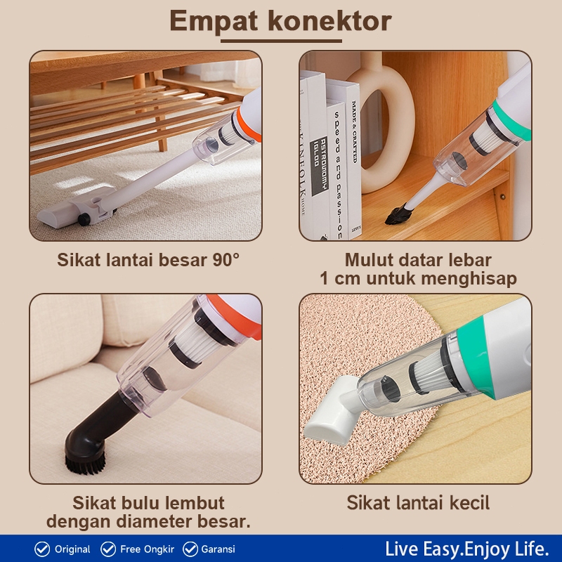 MAIMEITE Penyedot Debu Nirkabel 5 in 1 Vakum Portabel 20000Pa - Gambar 7