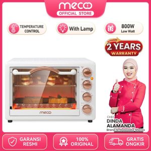 Mecoo Oven Listrik 22 Liter Aesthetic Low Watt 400W Pemanasan Merata