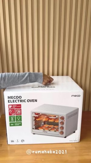 Mecoo Oven Listrik 22 Liter Aesthetic Low Watt 400W Pemanasan Merata (2)