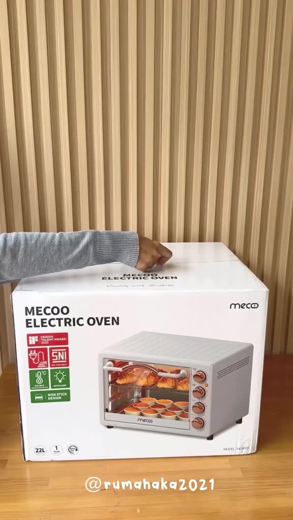 Mecoo Oven Listrik 22 Liter Aesthetic Low Watt 400W Pemanasan Merata - Gambar 2