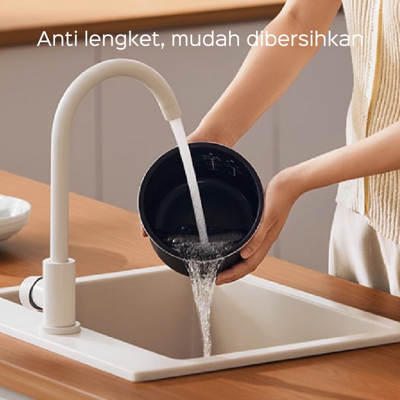 Penanak Nasi Digital HAN RIVER 2.2L Smart Touch Rice Cooker Anti Lengket Multiguna HRRC01GD - Gambar 6