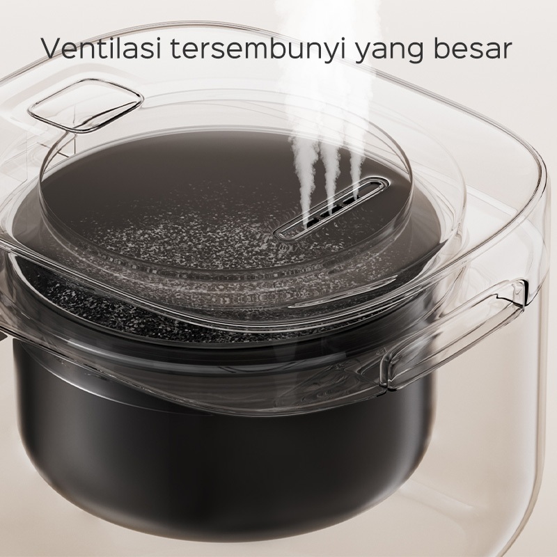 Penanak Nasi Digital HAN RIVER 2.2L Smart Touch Rice Cooker Anti Lengket Multiguna HRRC01GD - Gambar 7