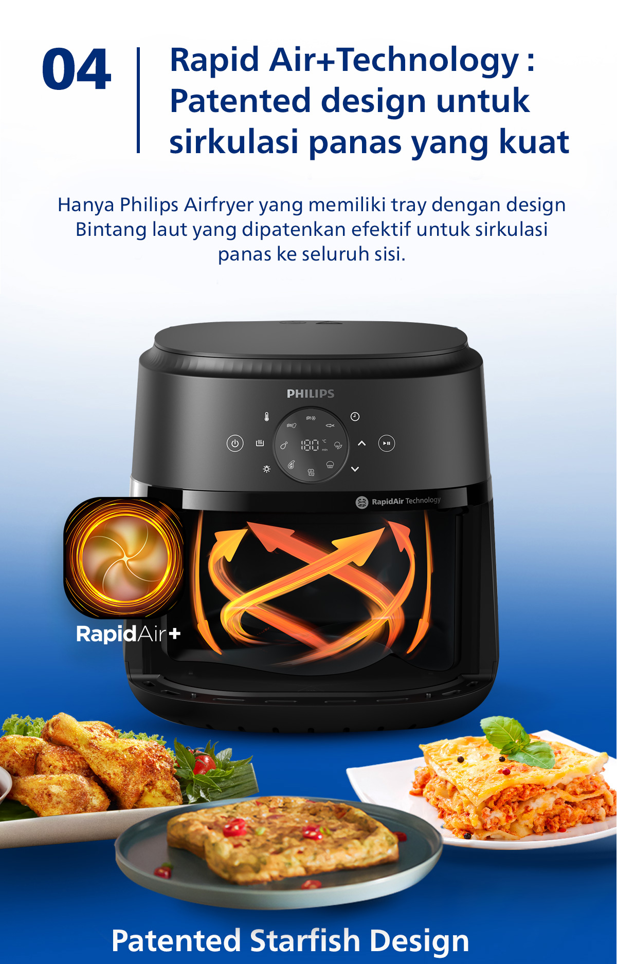 Philips Airfryer XL 6.2 L NA230/00 Low Watt 500W Jendela Transparan Digital - Gambar 12