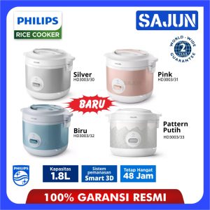 Philips Rice Cooker 1.8 Liter HD3003 Smart 3D Heating 400W