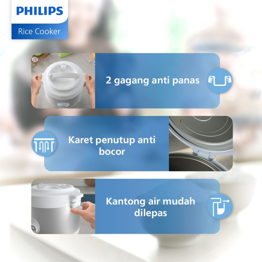 Philips Rice Cooker 1.8 Liter HD3003 Smart 3D Heating 400W - Gambar 7
