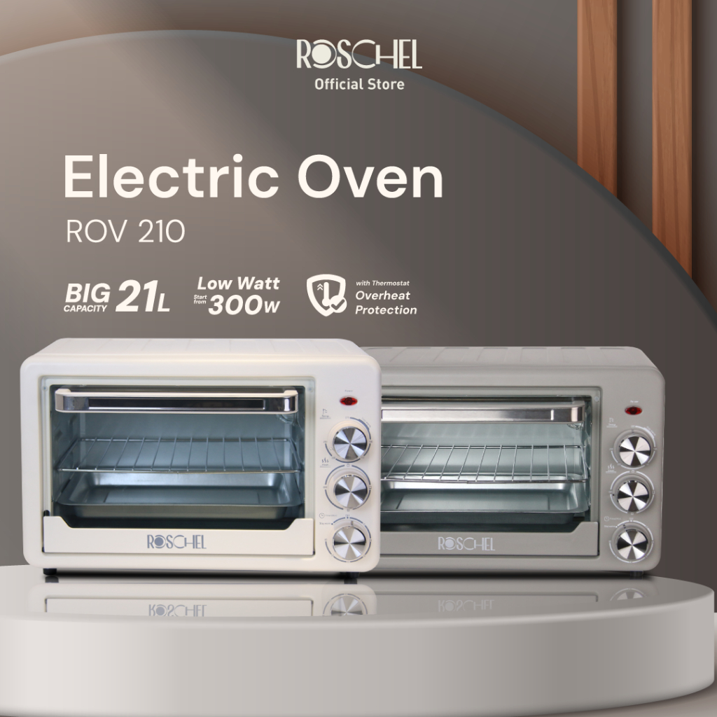 Roschel Oven Listrik Low Watt 21 Liter Pemanas Ganda ROV-210 Garansi Resmi - Gambar 3