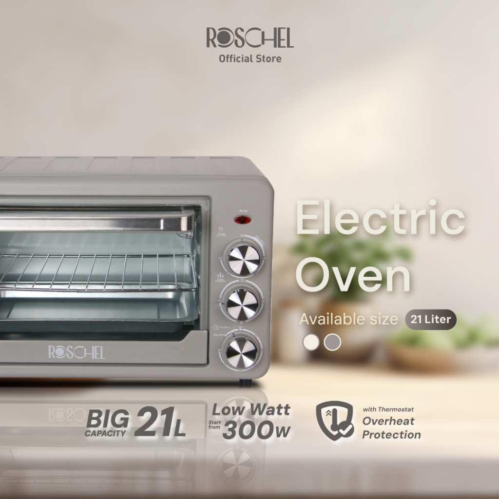 Roschel Oven Listrik Low Watt 21 Liter Pemanas Ganda ROV-210 Garansi Resmi - Gambar 4