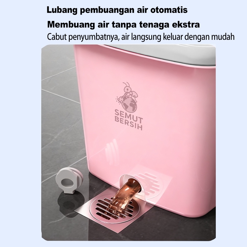 SEMUT BERSIH Alat Pel Lantai 2 in 1 Ember Terpisah Spin Mop 360 - Gambar 9