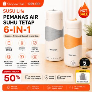 SUSU Life Teko Listrik Gelas Pemanas Air Elektrik Portable 500ml Stainless Steel 300W