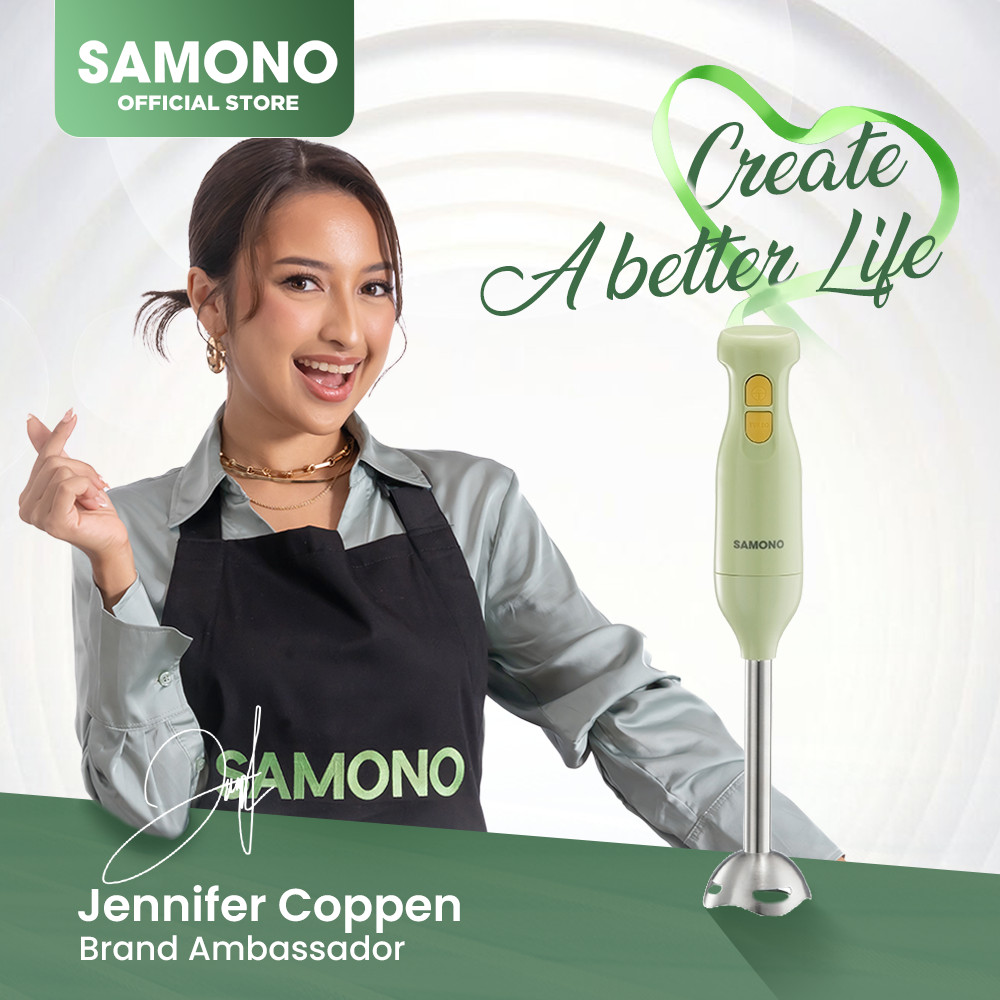 Samono Hand Blender SW-HB200A Penggiling Bumbu & MPASI Low Watt 250W Hijau - Gambar 8