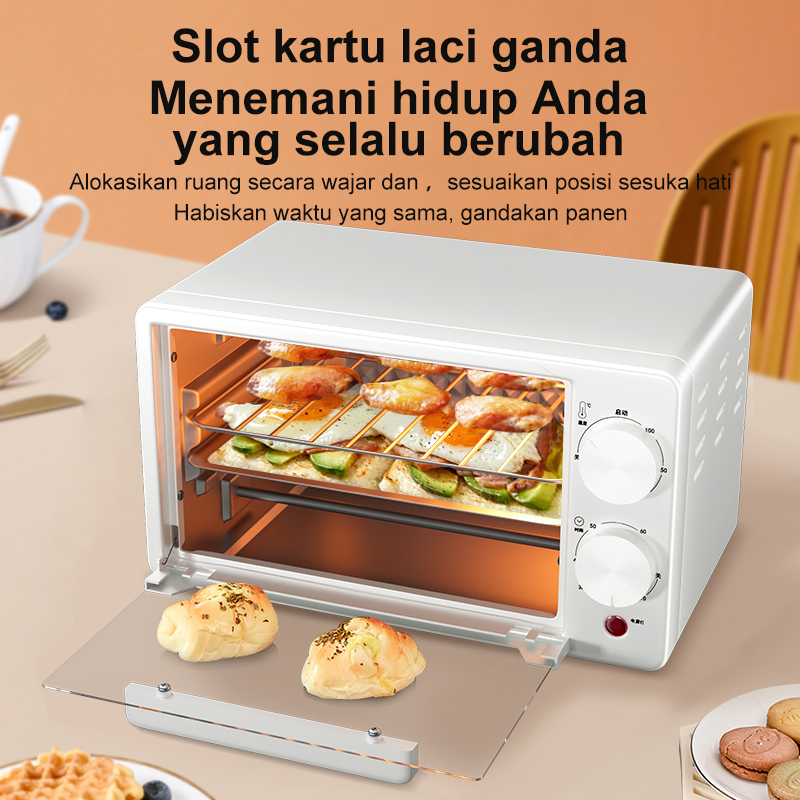 TIXX Oven Listrik Low Watt 30L 700W Jumbo Pembuat Roti & Kue Multifungsi - Gambar 7