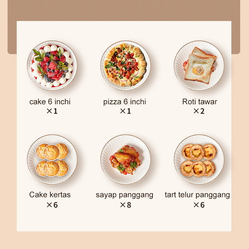 TIXX Oven Listrik Low Watt 30L 700W Jumbo Pembuat Roti & Kue Multifungsi - Gambar 9