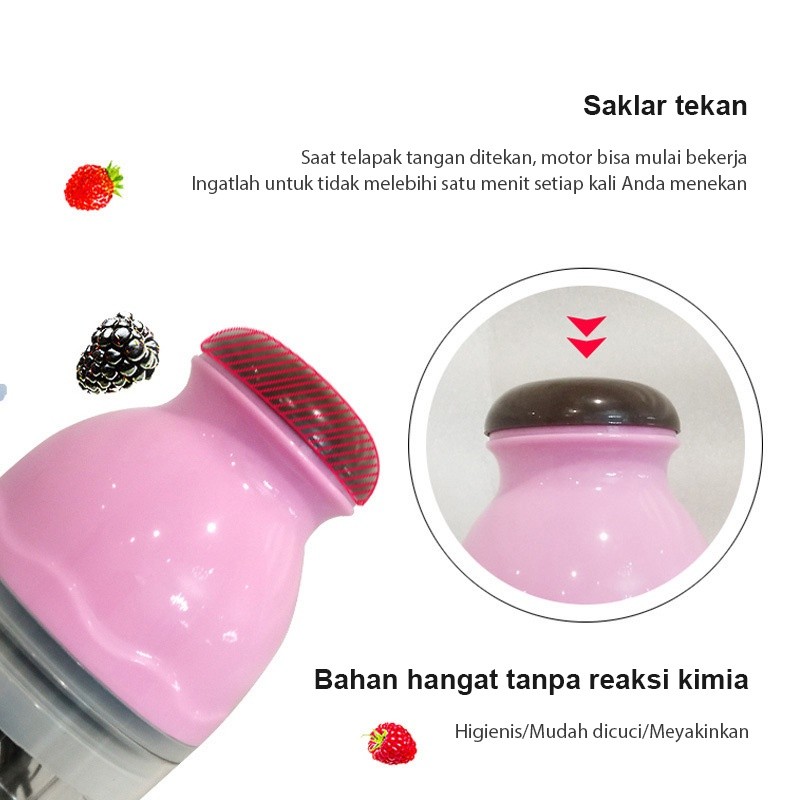 Vishal Blender Kapsul Serbaguna Portabel 4 Pisau Tajam VS-1828 - Warna Random - Gambar 3