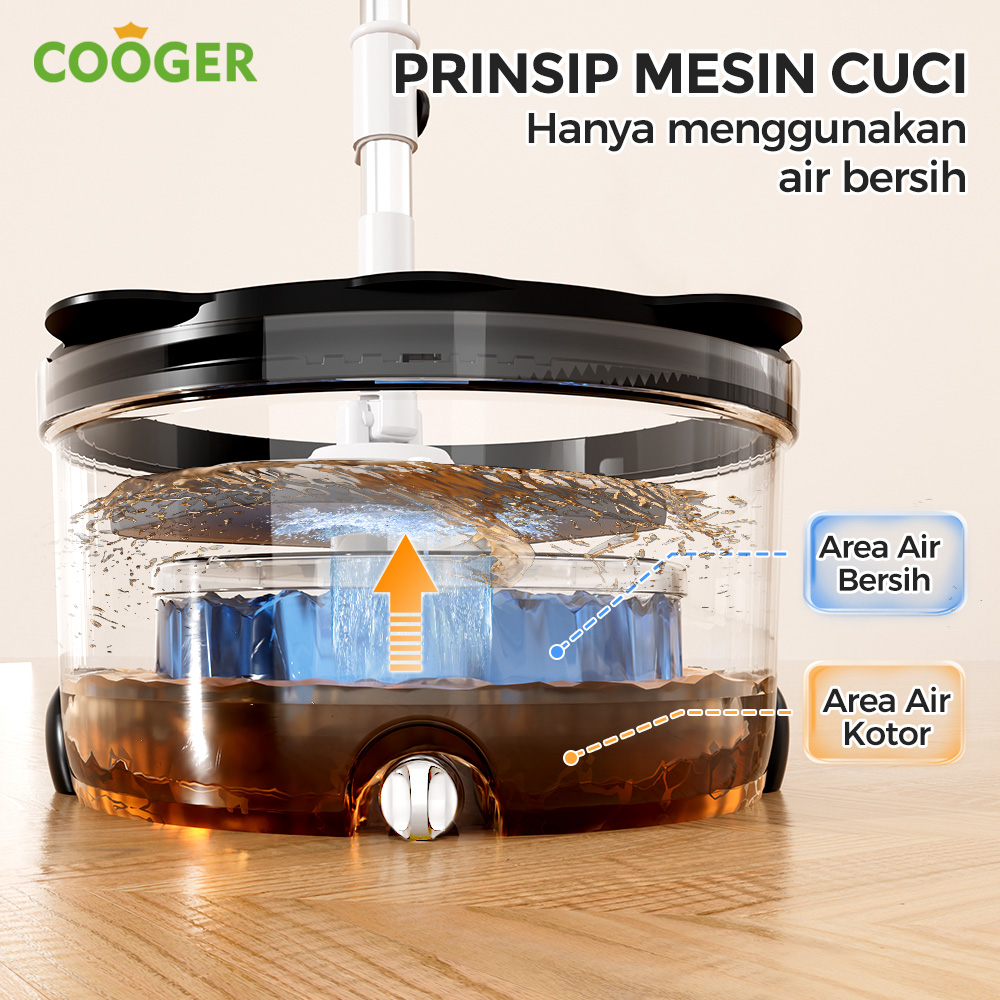 freemir x COOGER Panda Plus Alat Pel Putar Pemisah Air Bersih Kotor - Gambar 11