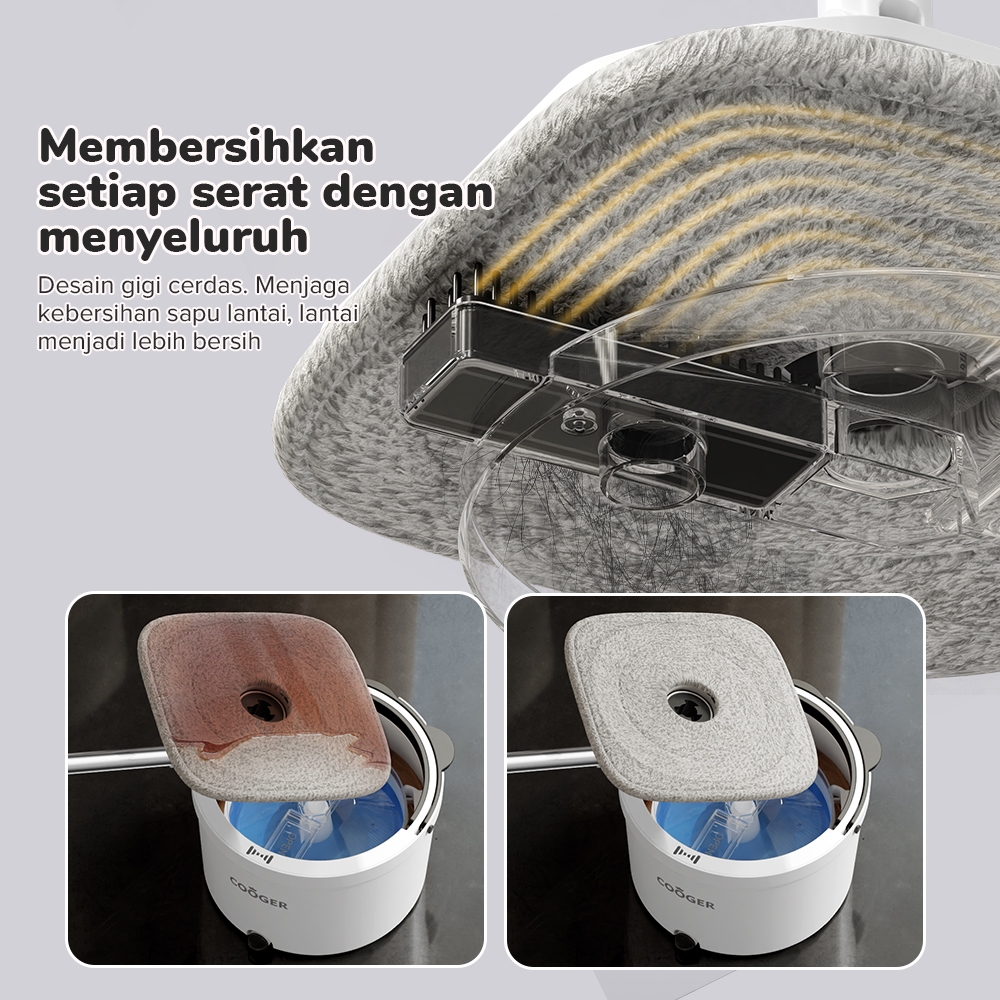 freemir x COOGER Panda Plus Alat Pel Putar Pemisah Air Bersih Kotor - Gambar 4