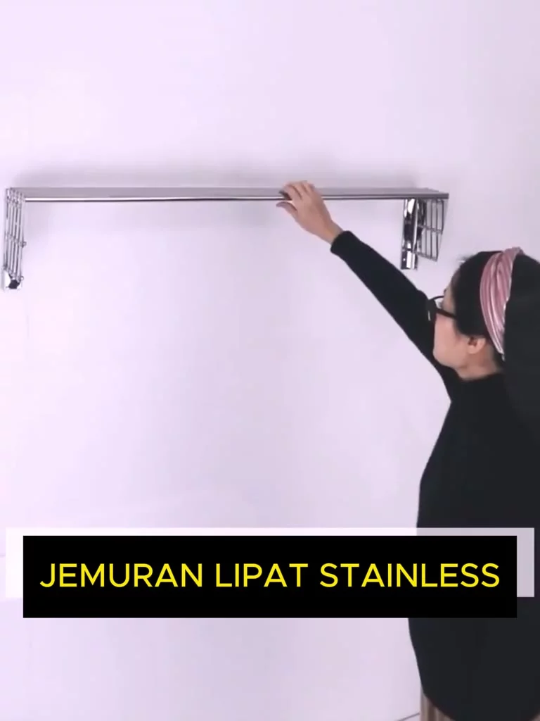 FLUSSO Jemuran Lipat Baju Dinding Stainless SUS304 - Gambar 2