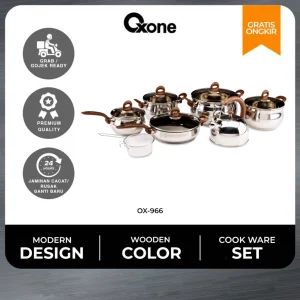 Oxone OX966 Cookware Panci Set Stainless Steel Anti Karat Premium Original