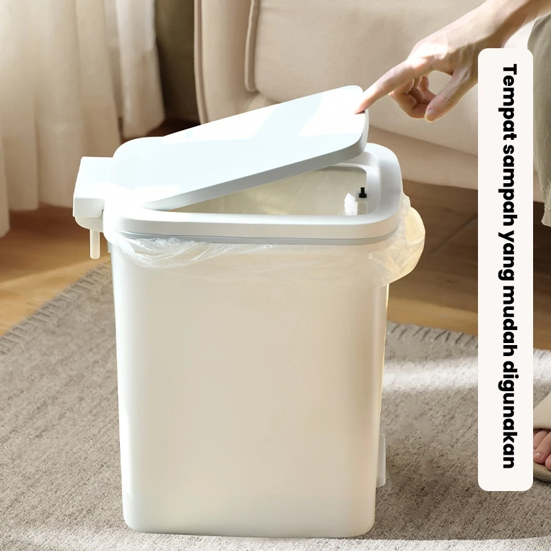 Bassy Tempat Sampah Injak Pop-Up Minimalis Anti Bau Plastik Kamar Mandi Dapur HSB791 - Gambar 5