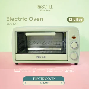 Roschel Electric Mini Oven 12L Low Watt 400W Pemanggang Kue Warna Hijau