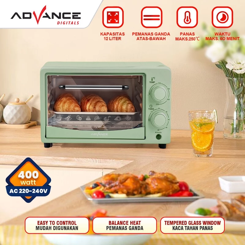 Advance Digitals Oven Listrik Low Watt 12L 22L Pemanggang Kue Minimalis